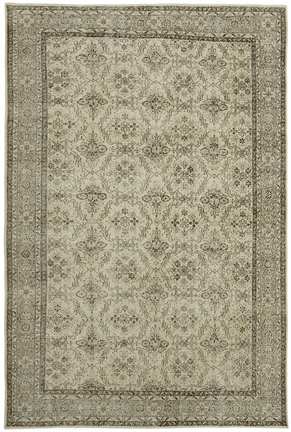7x10 Vintage Turkish Hand-Knotted Rug - 44718