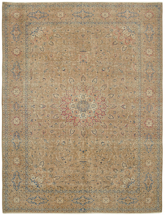 9' 11'' x 12' 11'' Beige Vintage Large Area Rug