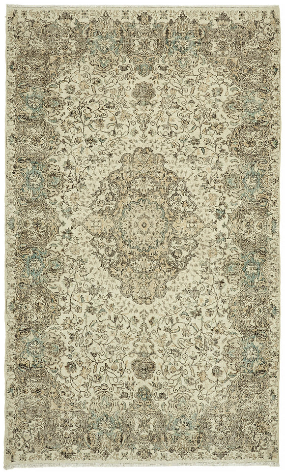 7x11 Vintage Turkish Hand-Knotted Rug - 44799
