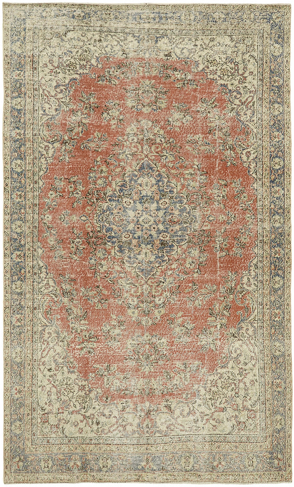 7x11 Vintage Turkish Hand-Knotted Rug - 44800