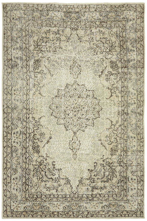 7x10 Vintage Turkish Hand-Knotted Rug - 44819
