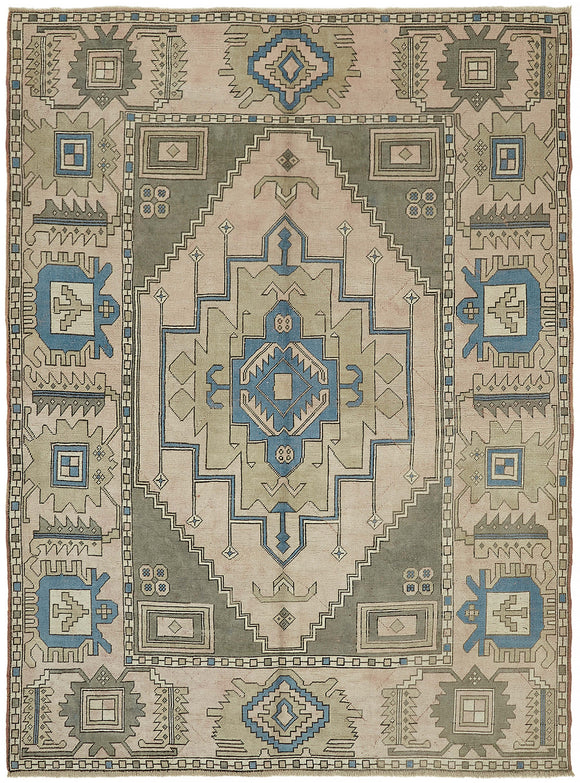 8x11 Beige Vintage Large Area Rug - 45070