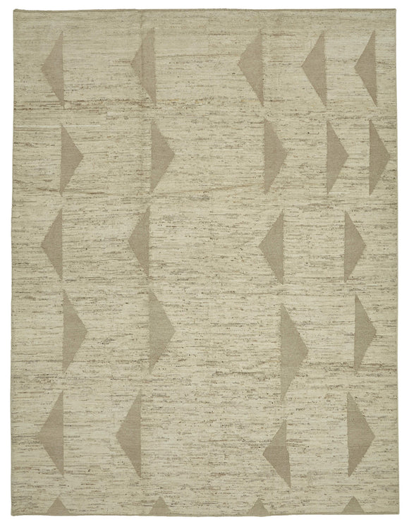 10x14 Beige Modern Tribal Rug - 45582