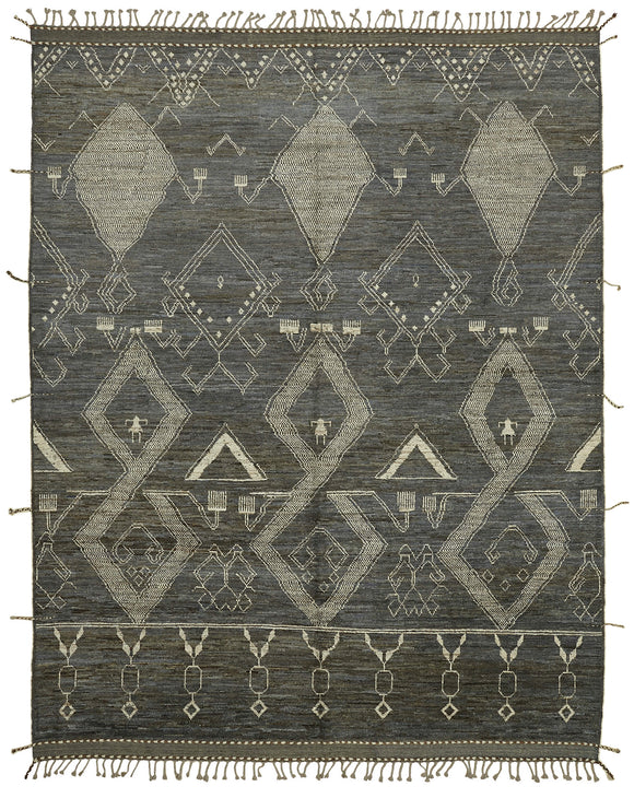 9x12 Grey Modern Tribal Rug - 45587