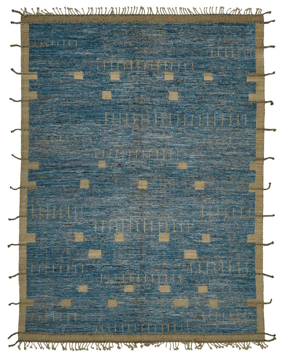 9x12 Blue Modern Tribal Rug - 45592