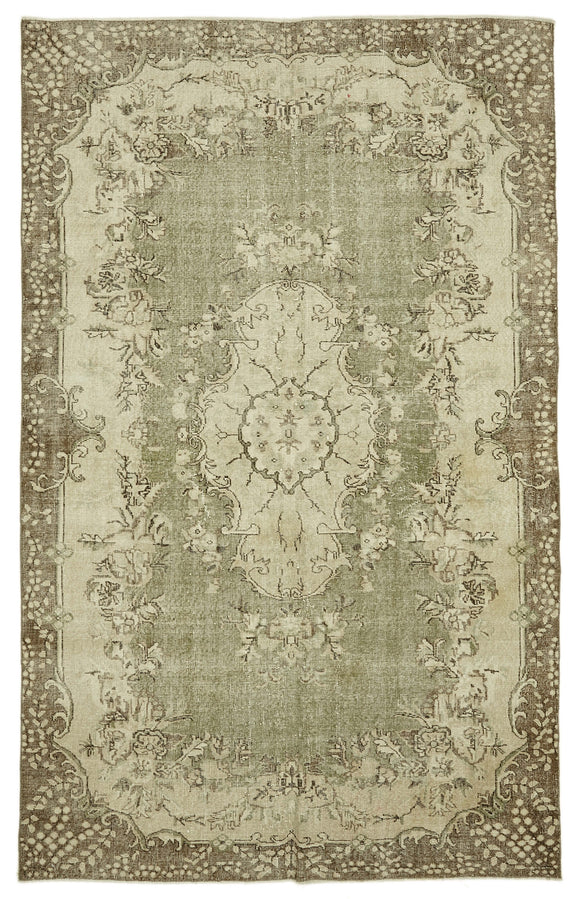 6x10 Vintage Turkish Hand-Knotted Rug - 46090