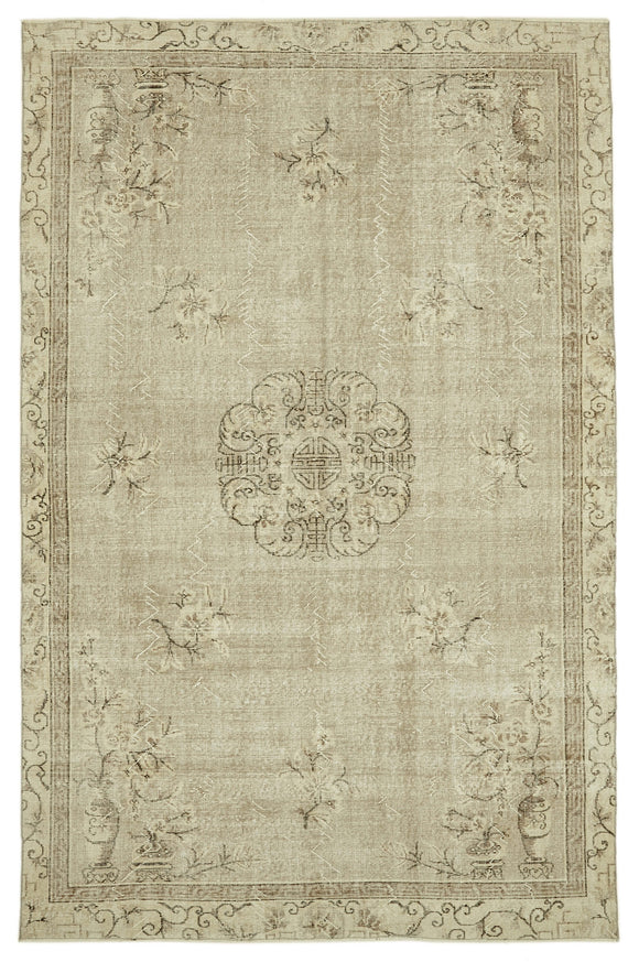 6x10 Vintage Turkish Hand-Knotted Rug - 46092
