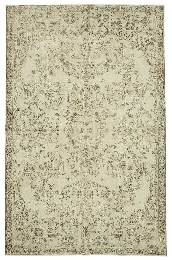 6x10 Vintage Turkish Hand-Knotted Rug - 46094