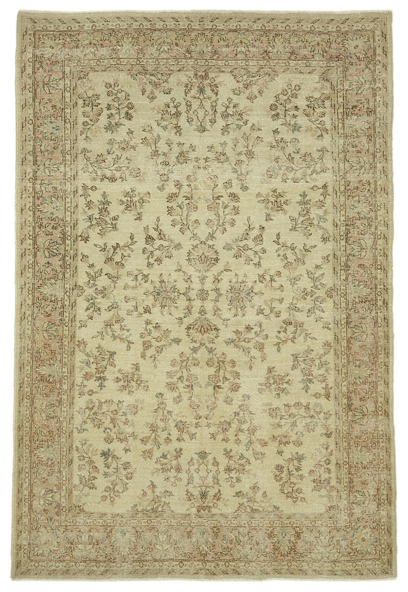 7x10 Vintage Turkish Hand-Knotted Rug - 46098
