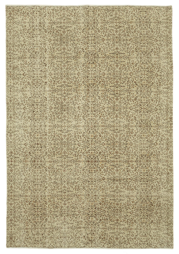 7x10 Vintage Turkish Hand-Knotted Rug - 46100