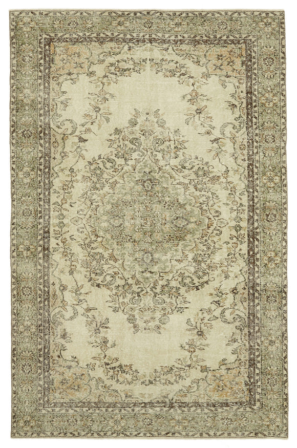 6x10 Vintage Turkish Hand-Knotted Rug - 46103