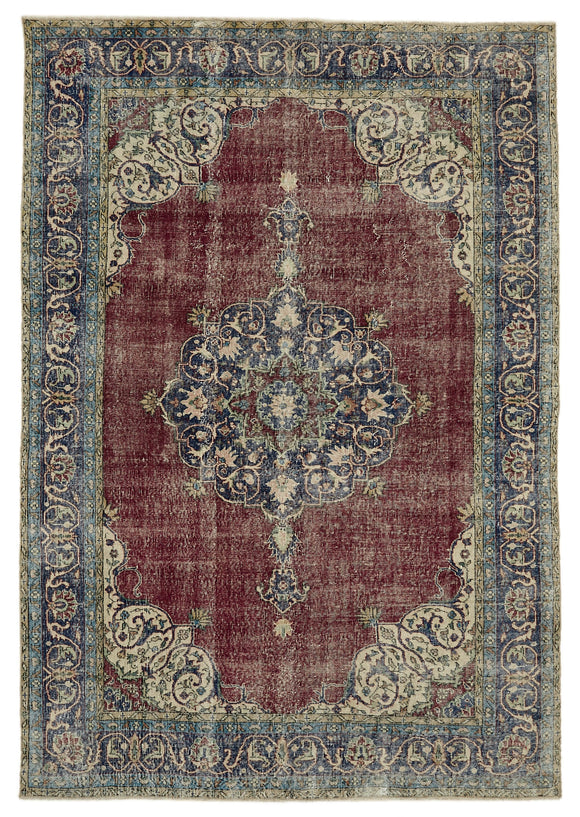 7x10 Turkish Vintage Area Rug - 46126