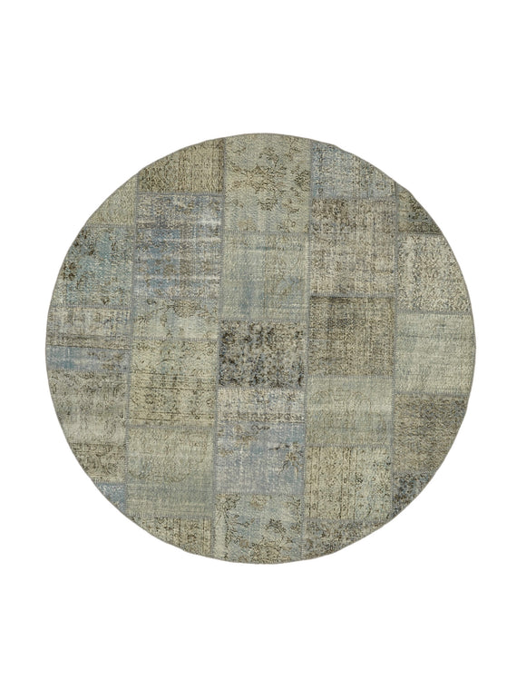 8x8 Blue Round Patchwork Rug - 46137