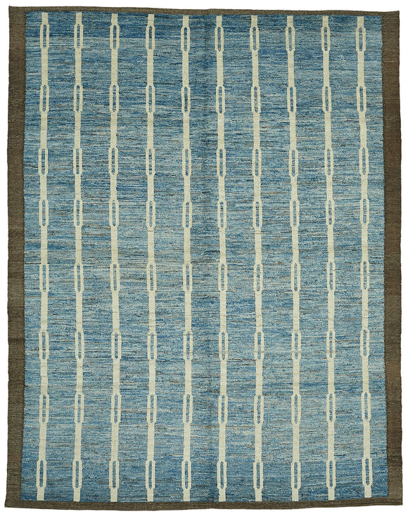 9x12 Blue Modern Tribal Rug - 46204