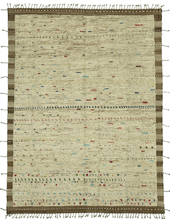 9x12 Beige Modern Tribal Rug - 46209