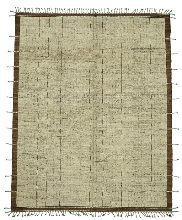 9x12 Beige Modern Tribal Rug - 46215