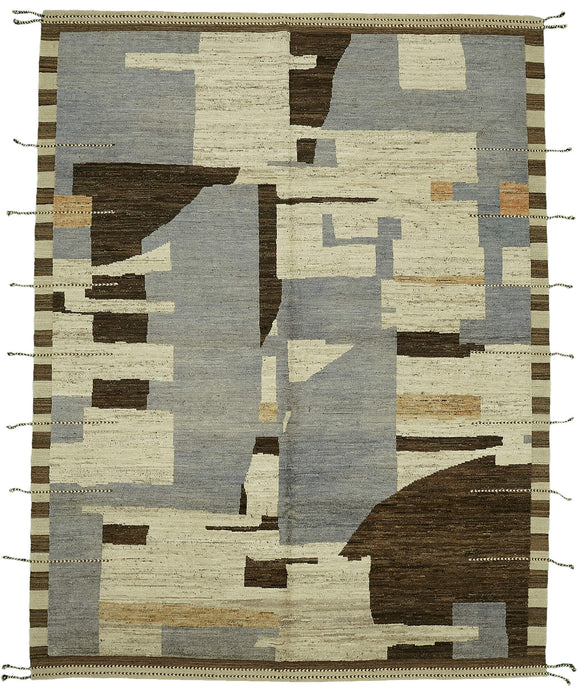 9x12 Beige Modern Tribal Rug - 46226