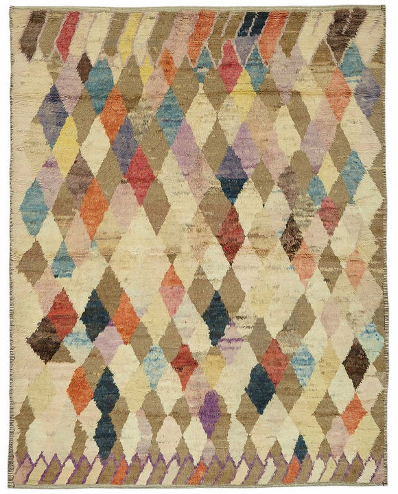 8x10 Multicolor Modern Tribal Rug - 46237