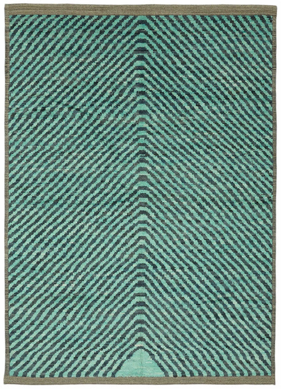 8x12 Blue Modern Tribal Rug - 46239