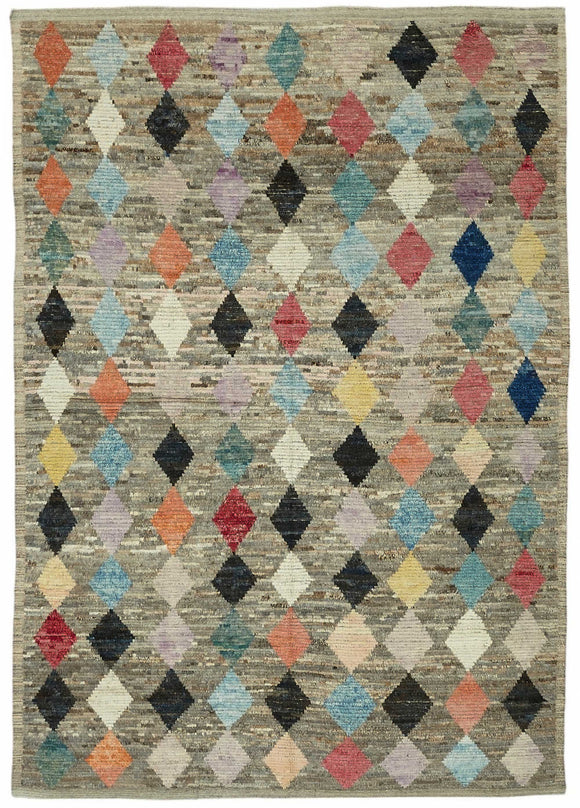 8x11 Multicolor Modern Tribal Rug - 46240