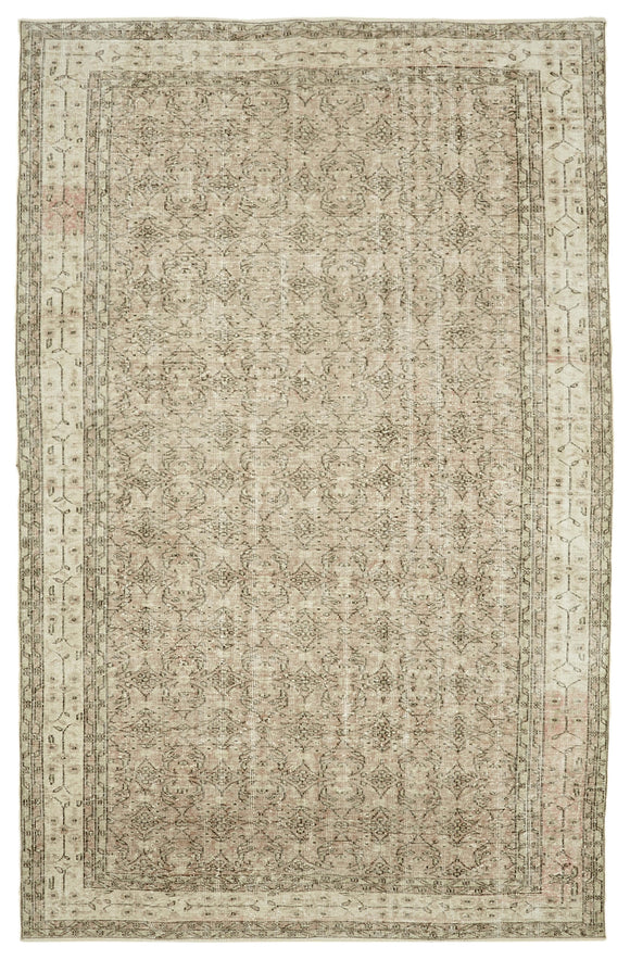 7x10 Vintage Turkish Hand-Knotted Rug - 46308