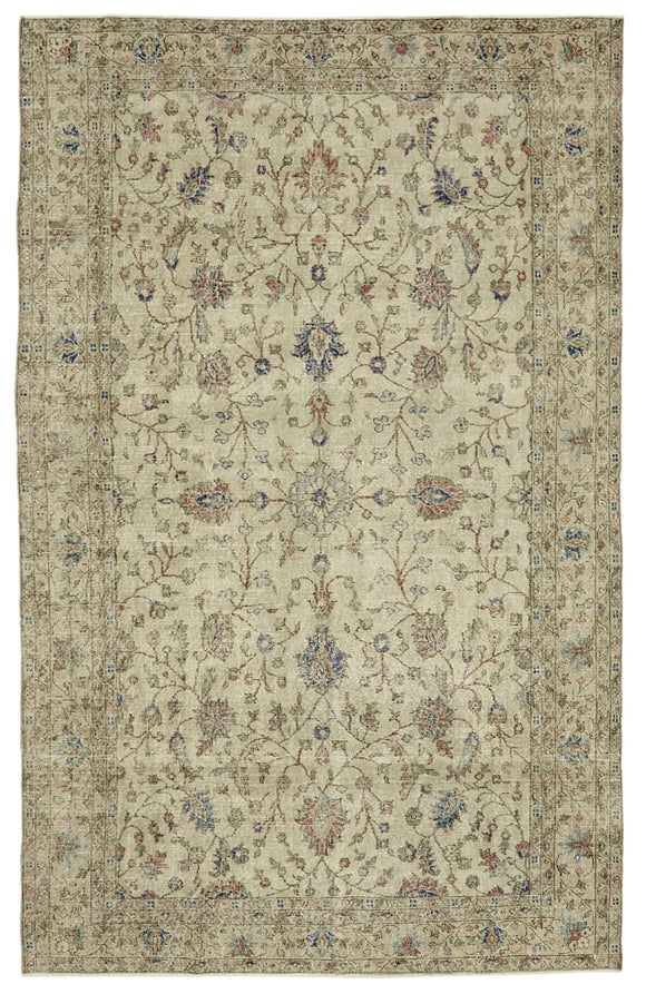 7x11 Vintage Turkish Hand-Knotted Rug - 46317