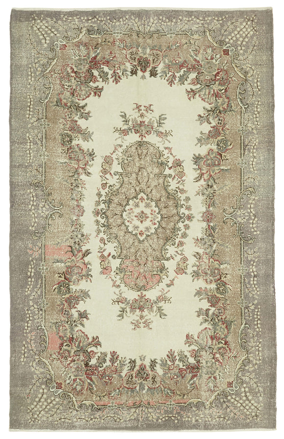 7x11 Vintage Turkish Hand-Knotted Rug - 46319
