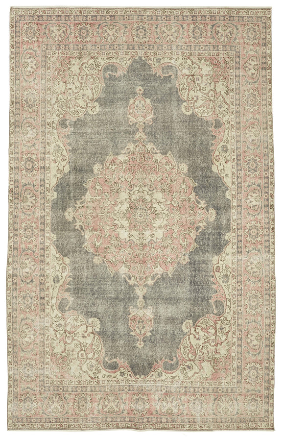 7x11 Vintage Turkish Hand-Knotted Rug - 46321