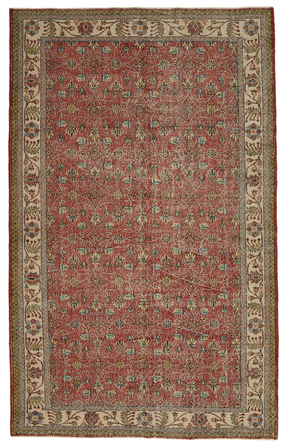 6x10 Turkish Vintage Area Rug - 46338