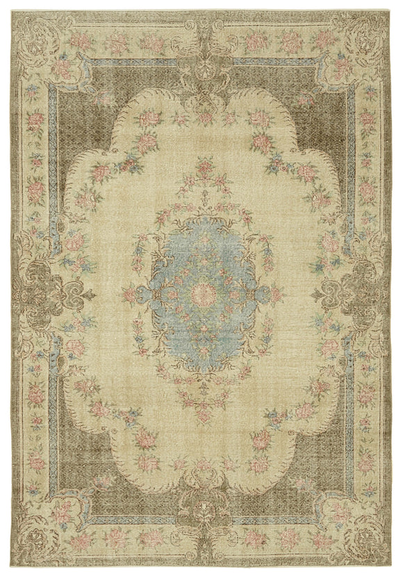 7x10 Turkish Vintage Area Rug - 46348