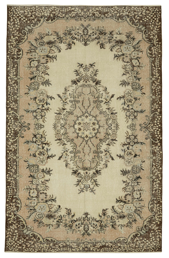 6x10 Turkish Vintage Area Rug - 46357