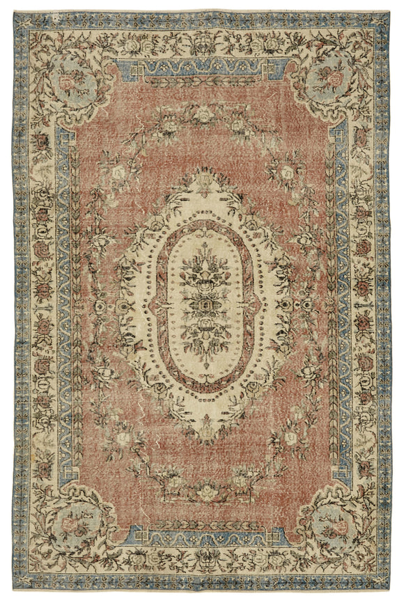 7x10 Turkish Vintage Area Rug - 46359