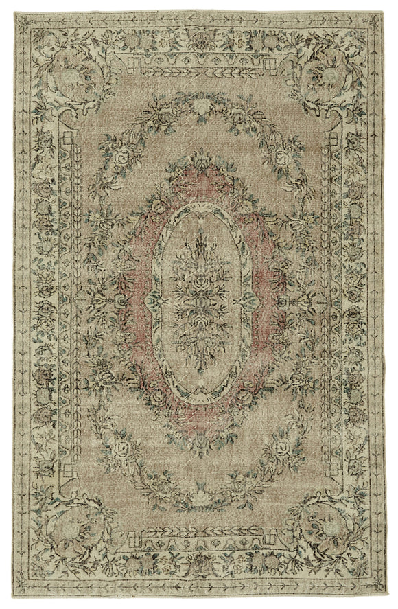 6x10 Turkish Vintage Area Rug - 46364