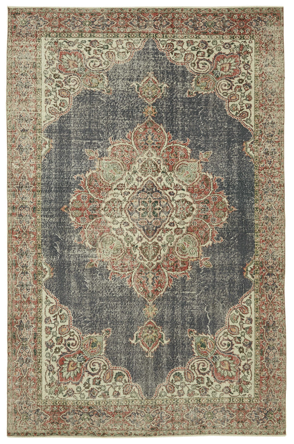 6x10 Turkish Vintage Area Rug - 46369
