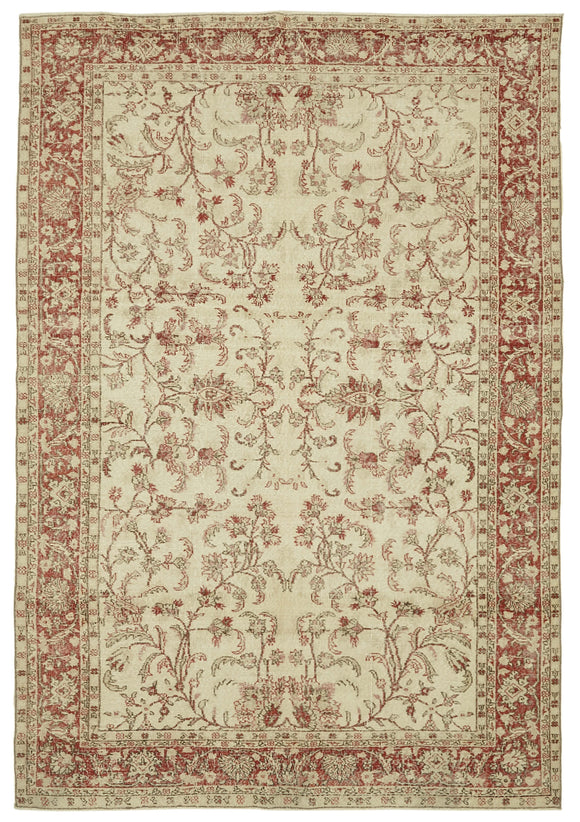 7x10 Turkish Vintage Area Rug - 46375
