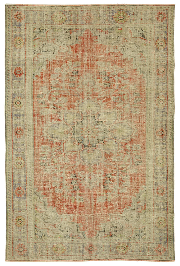 6x10 Turkish Vintage Area Rug - 46387