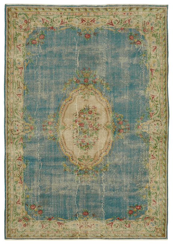 7x10 Turkish Vintage Area Rug - 46388