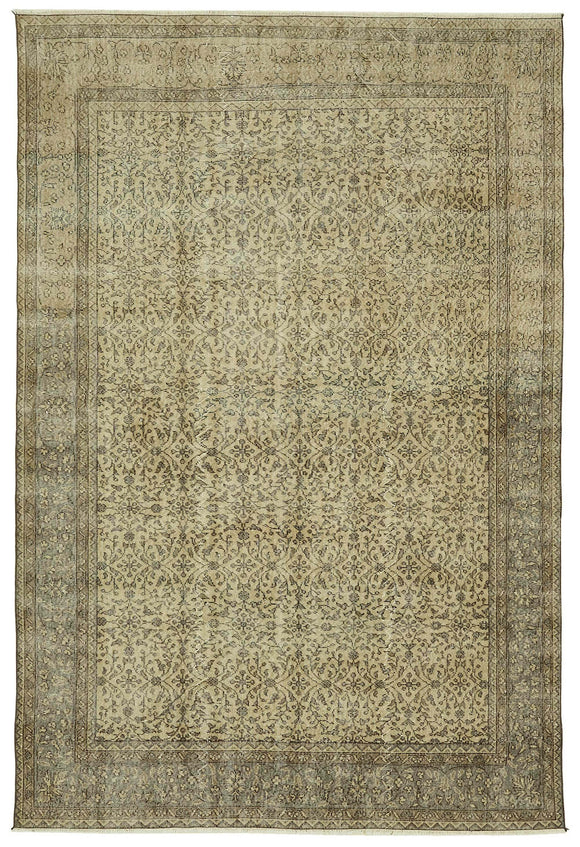 7x10 Vintage Turkish Hand-Knotted Rug - 46488