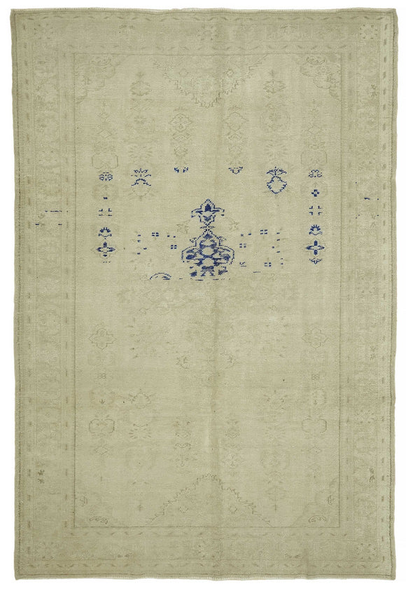 7x10 Vintage Turkish Hand-Knotted Rug - 46508