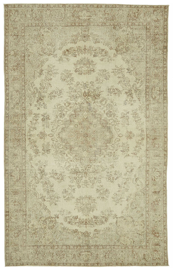 7x11 Vintage Turkish Hand-Knotted Rug - 46514