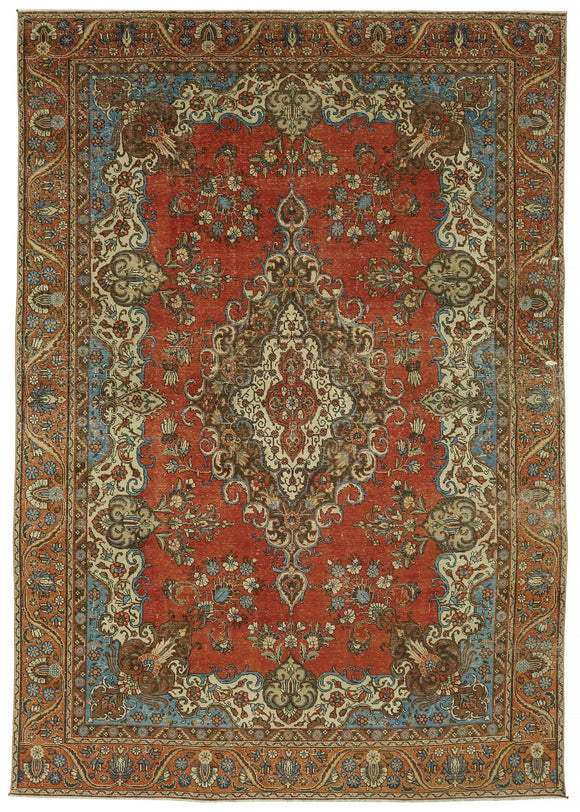 8x12 Beige Vintage Large Area Rug - 47162