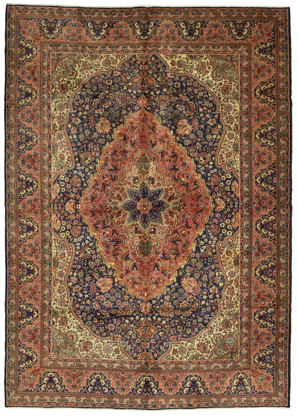 8x11 Beige Vintage Large Area Rug - 47181