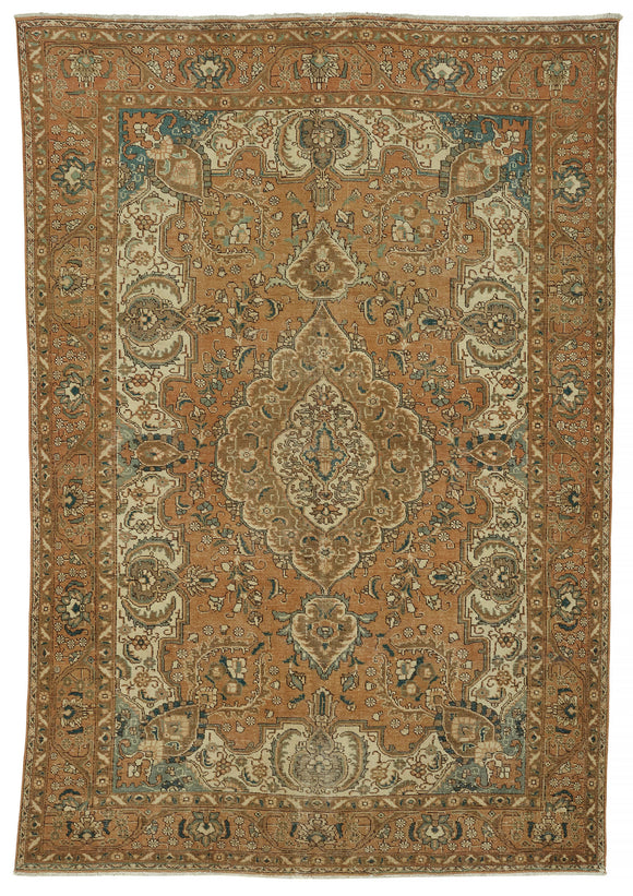 8x12 Beige Vintage Large Area Rug - 47188