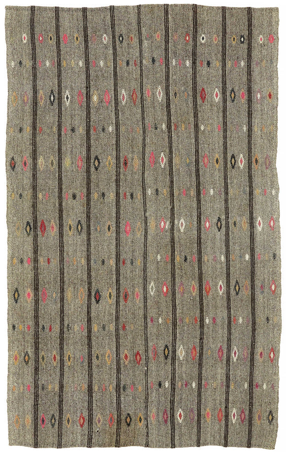6x11 Vintage Anatolian Kilim Rug - 47206