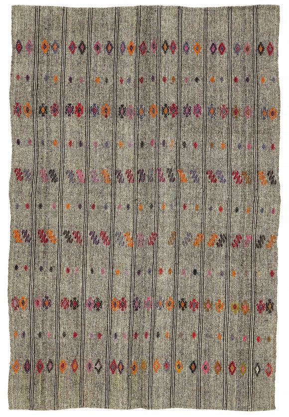 6x9 Vintage Anatolian Kilim Rug - 47207
