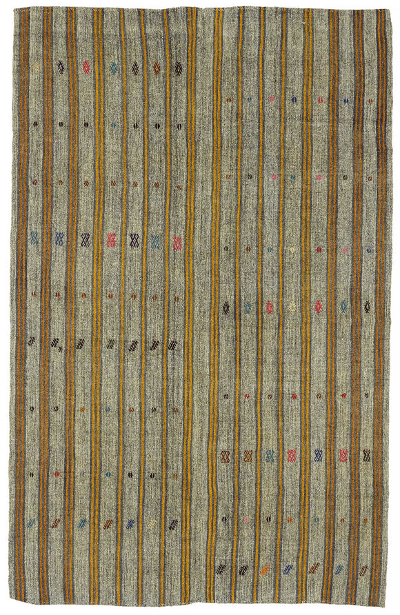 7x10 Vintage Anatolian Kilim Rug - 47213