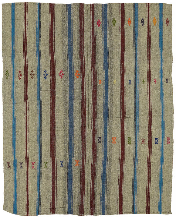 7x8 Vintage Anatolian Kilim Rug - 47214