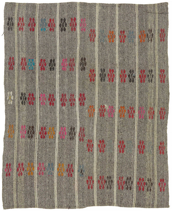 6x7 Vintage Anatolian Kilim Rug - 47235