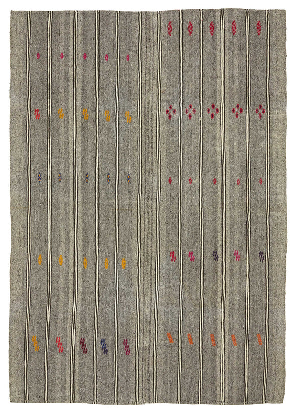 7x9 Vintage Anatolian Kilim Rug - 47247