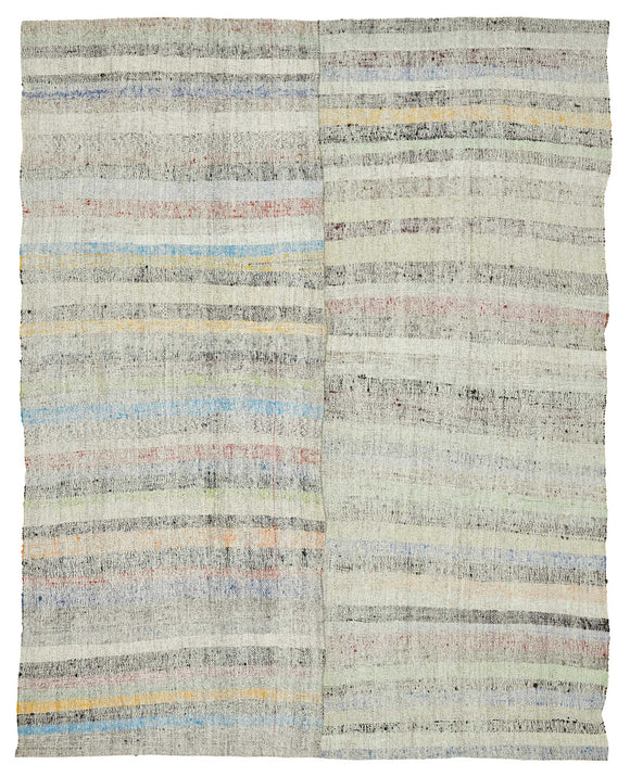 7x9 Vintage Turkish Flatweave Kilim - 47275